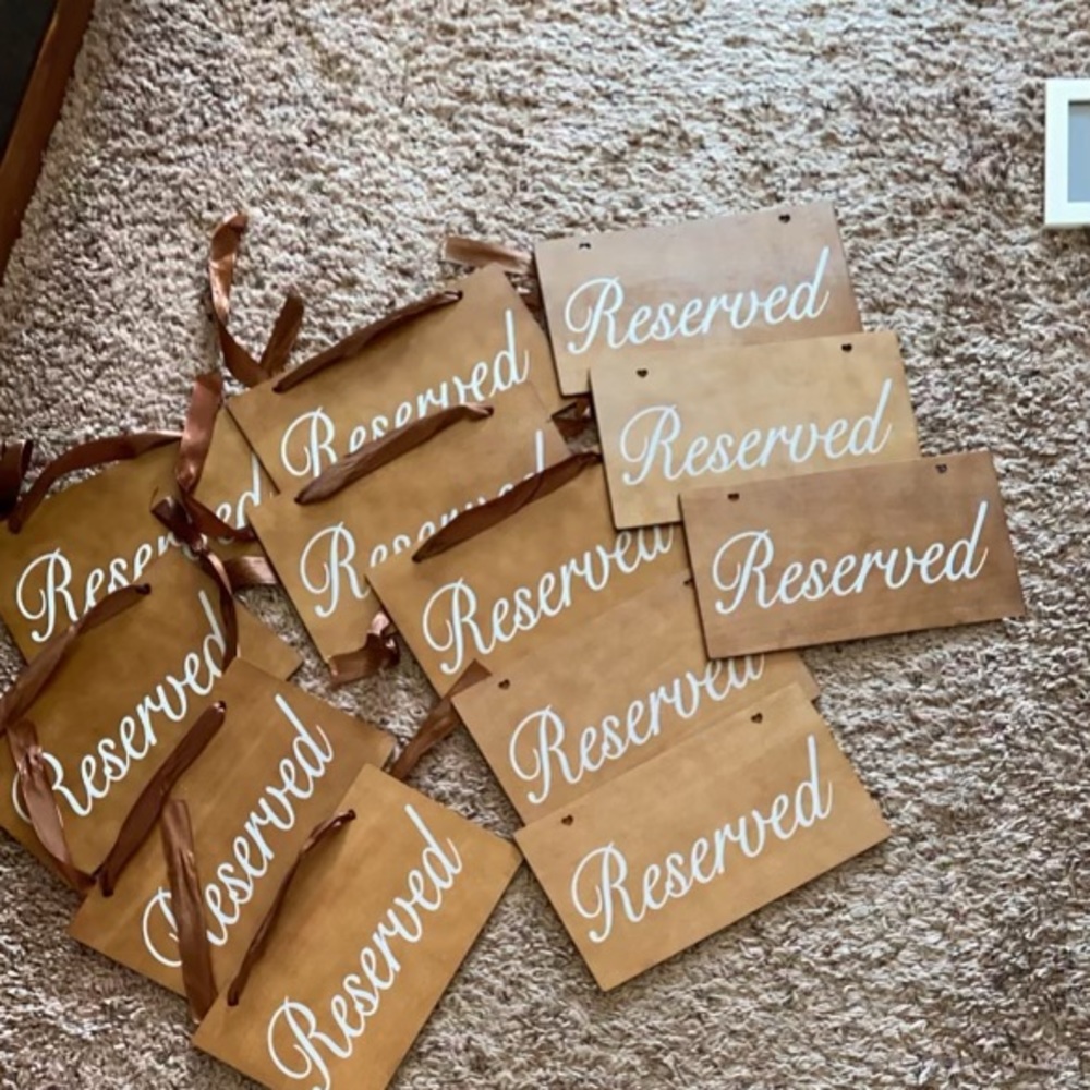 WEDDING ITEM-RESERVED CHAIR SIGNS